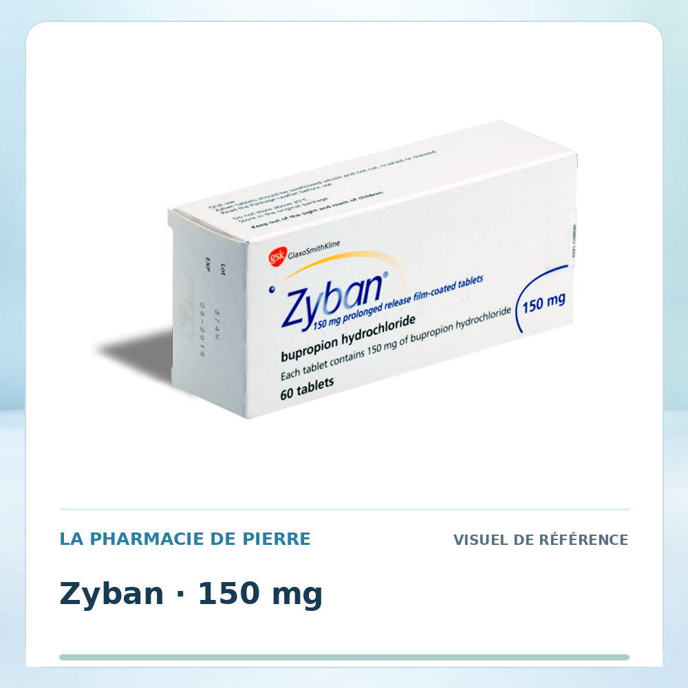 Visuel de référence : Zyban 150 mg — 60 comprimés