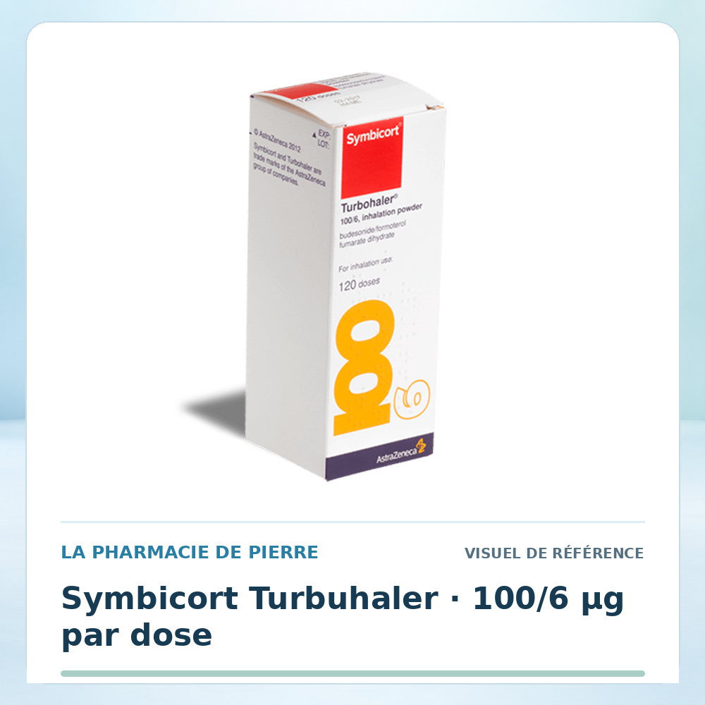 Visuel de référence : Symbicort Turbuhaler 100/6 µg par dose — 1 inhalateur