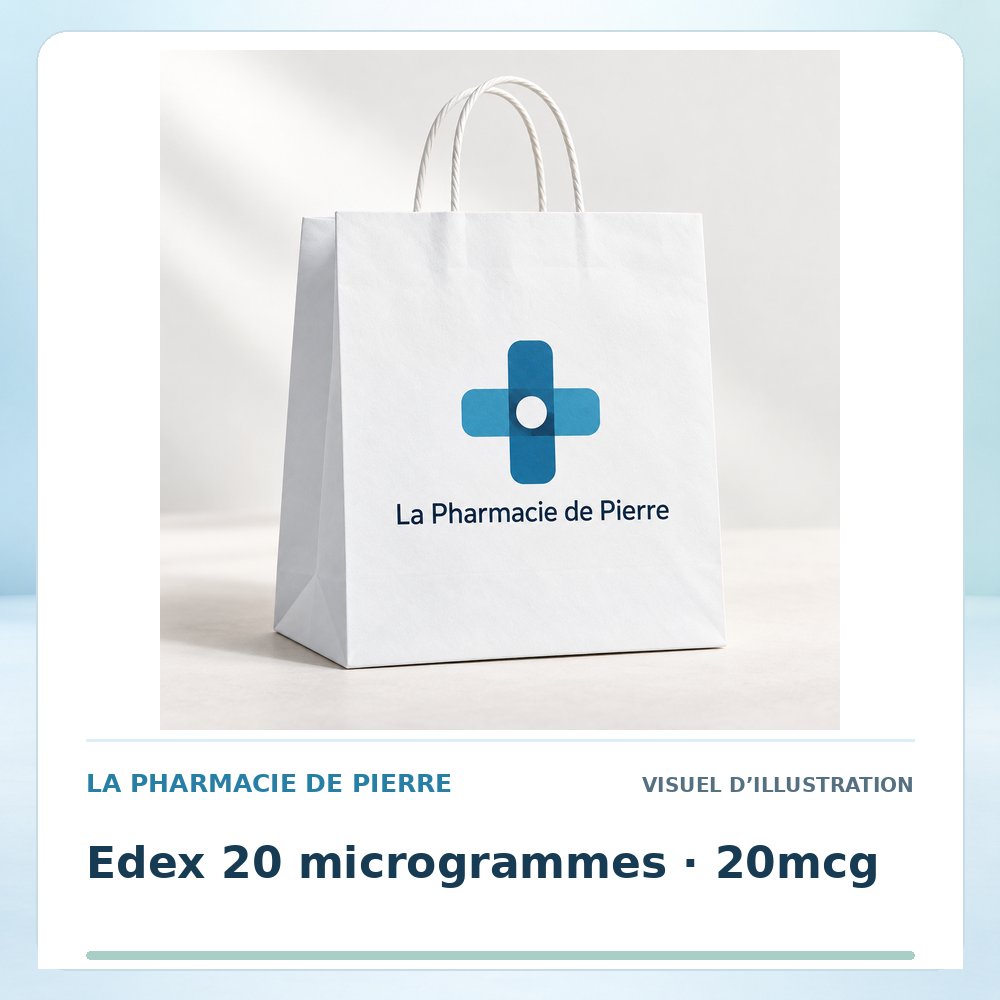 Visuel de référence : Edex 20 mcg — 2 injections