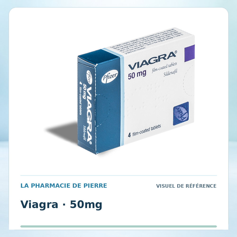 Visuel de référence : Viagra 50 mg — 4 comprimés