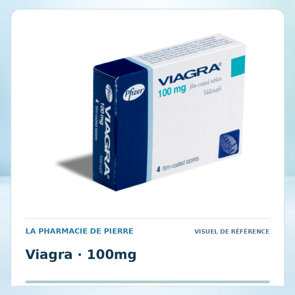 Visuel de référence : Viagra 100 mg — 4 comprimés